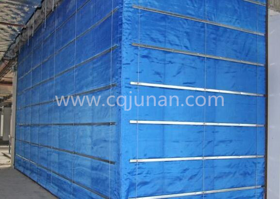 特級無機布折疊提升式防火卷簾門圖